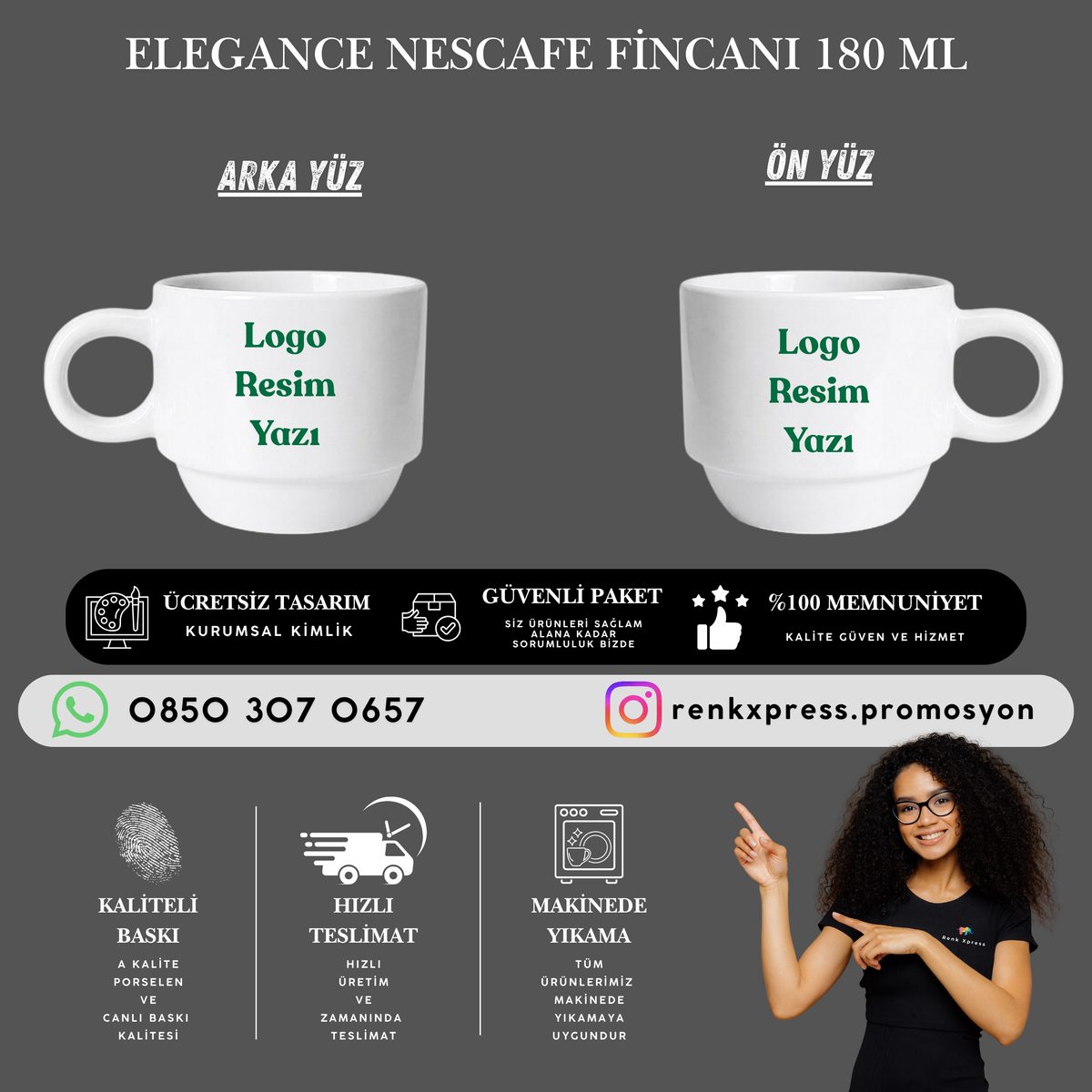 180 ml Elegance Nescafe Fincanı