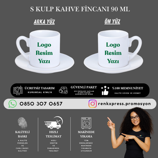 90 ml S Kulp Kahve Fincanı
