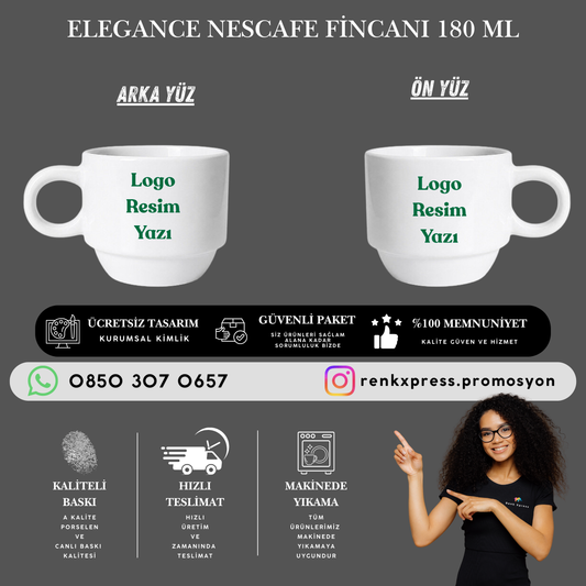 180 ml Elegance Nescafe Fincanı