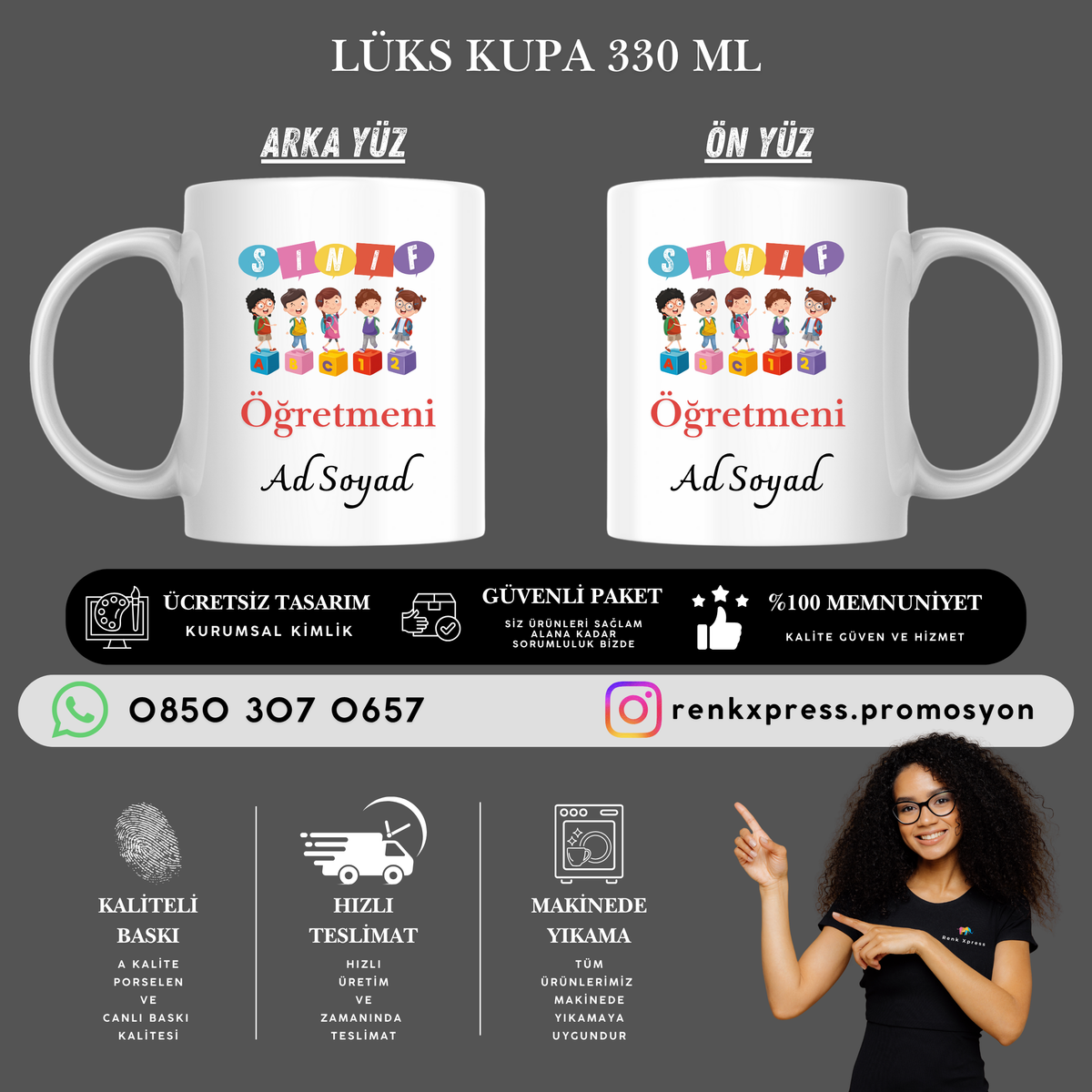 Sınıf Öğretmeni Lüks Porselen Kupa
