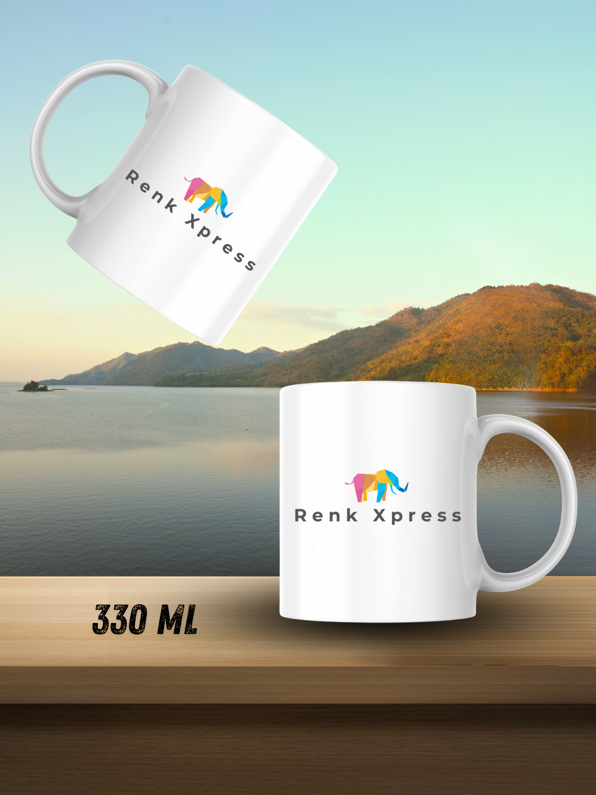 330 ml Kişiselleştirilebilir Porselen Kupa – Promosyon & Kurumsal Hediyelik